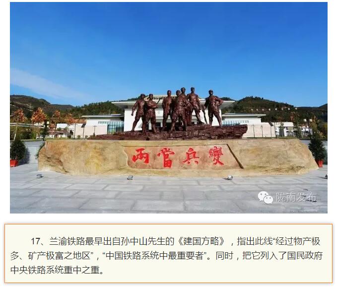 蘭渝鐵路最早由孫中山先生提出？在隴南，你不知道的事兒還有……