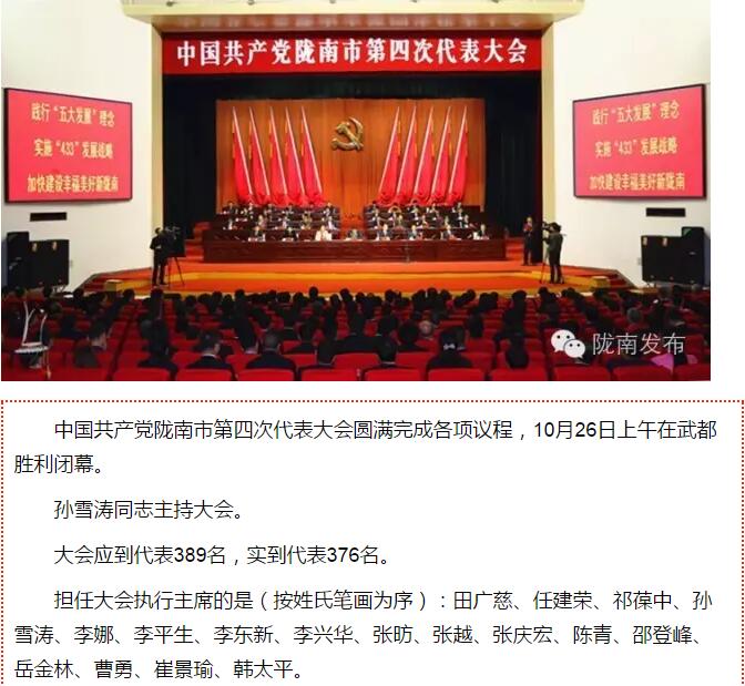 市第四次黨代會勝利閉幕！選出新一屆領(lǐng)導(dǎo)班子